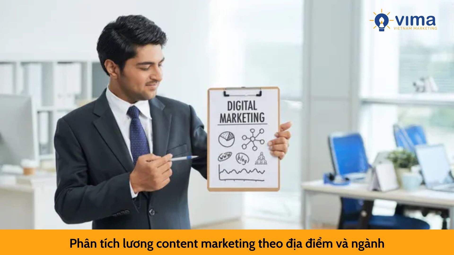 Phân tích lương content marketing theo địa điểm và ngành
